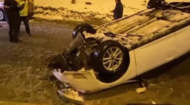 Batman'da kar ve buzlanma kazaya neden oldu