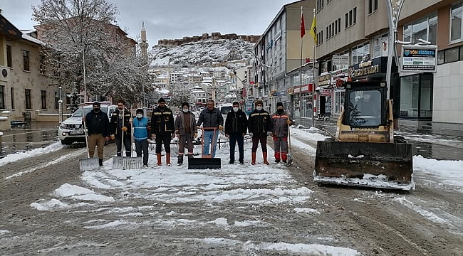Bayburt'ta kar yağışı