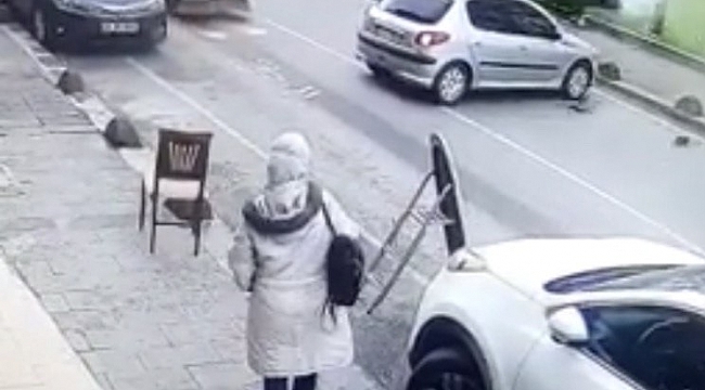 Beykoz'da feci motosiklet kazası kamerada