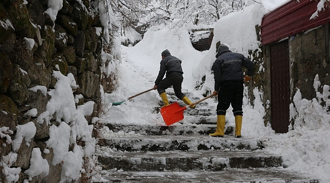 Bitlis'te kar yağışından dolayı 90 köy yolu ulaşıma kapalı