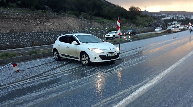 Bodrum'da fırtına ve dolu kabusu