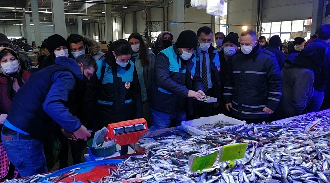 Bozüyük'te balık satıcılarına yönelik denetim yapıldı