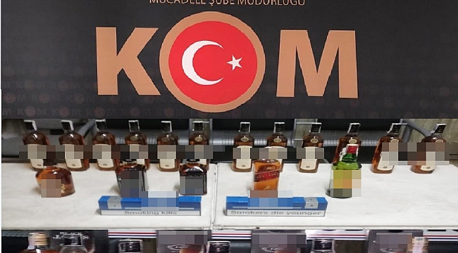 Burdur'da kaçak sigara ve içki operasyonu