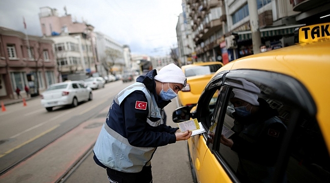 Bursa zabıtasından taksi ve dolmuşlara denetim