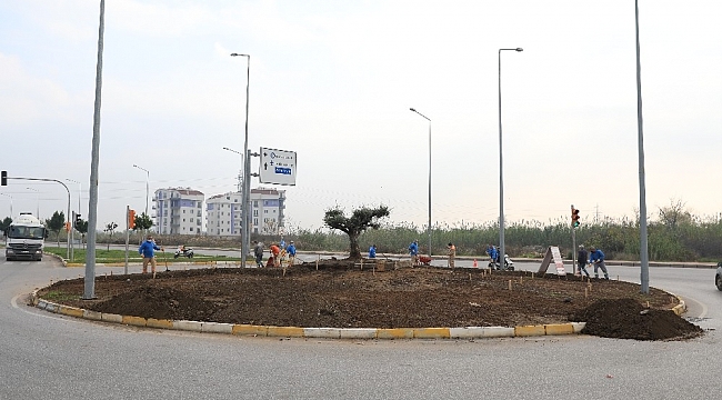 Büyükşehir'den kavşaklara peyzaj düzenlemesi
