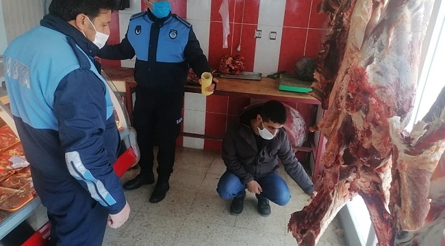 Çaldıran'daki kasaplar denetlendi