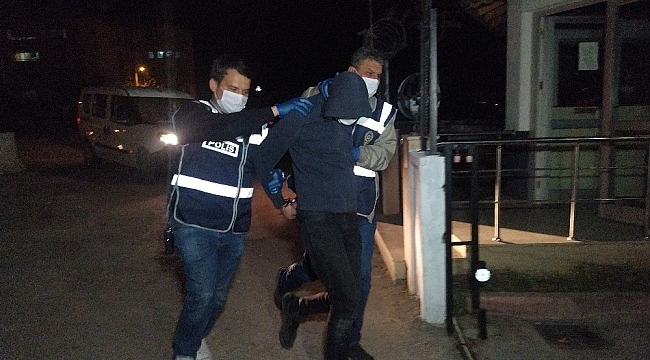 Çalıntı araçla kaçan şahıs ormanlık alanda saklanırken yakalandı
