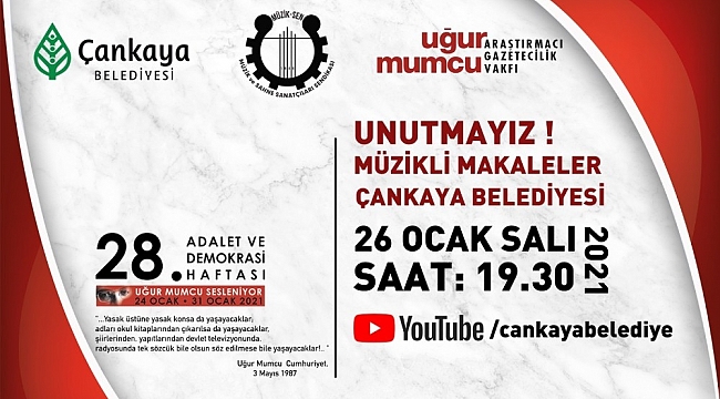 Çankaya Uğur Mumcu'yu anıyor