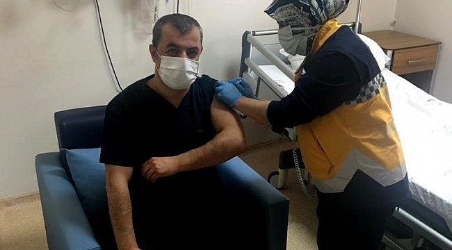 Çelikhan'da korona virüs aşısı yapılmaya başlandı