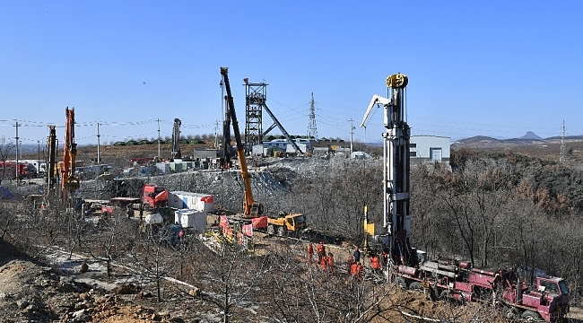 Çin'de altın madeninde mahsur kalan madencileri kurtarma çalışmaları 9'uncu gününde
