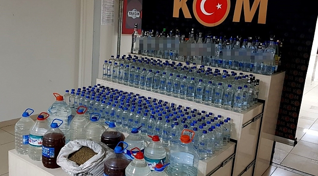 Çorum'da kaçak içki operasyonu