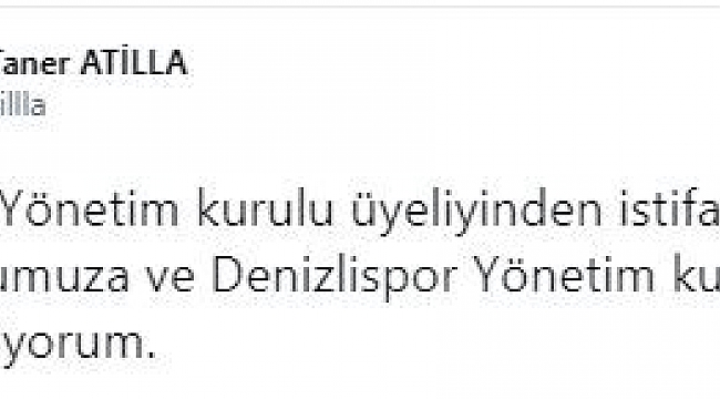 Denizlispor'da beklenen istifa