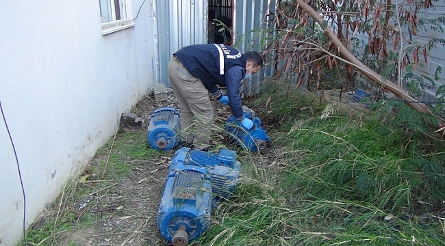 Depodan 10 adet dalgıç pompası çalan şüpheli tutuklandı