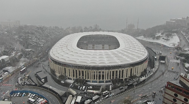 Dev derbi öncesi Vodefone Park'taki son durum havadan görüntülendi