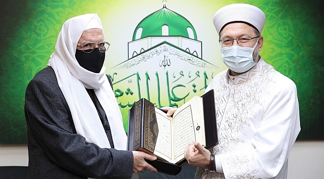 Diyanet İşleri Başkanı Erbaş, Suriye İslam Meclisi Başkanı Rufai'yle görüştü