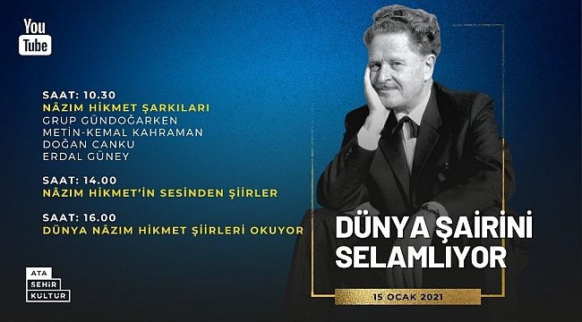 Doğum gününde Nazım Hikmet dolu bir gün yaşanacak