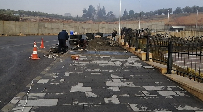 Dulkadiroğlu'ndan yol, parke ve bazalt tamiratı