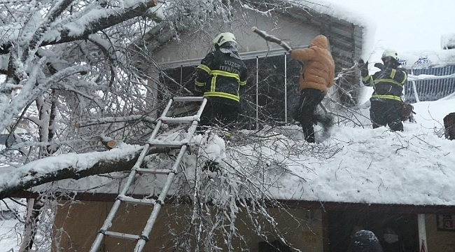 Düzce itfaiye görevden göreve koştu