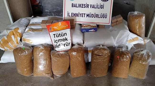 Edremit'te tütün operasyonu