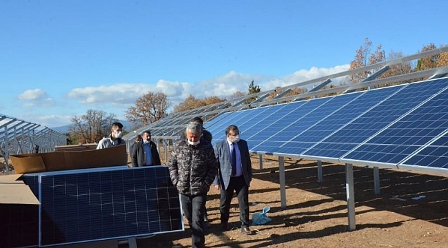 Emet'te GES tesisinde elektrik üretimine başlandı