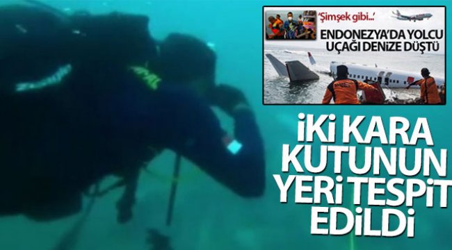 Endonezya'da düşen yolcu uçağına ait iki kara kutunun yeri tespit edildi