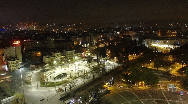Gaziantep'in sessiz yeni yılı havadan görüntülendi