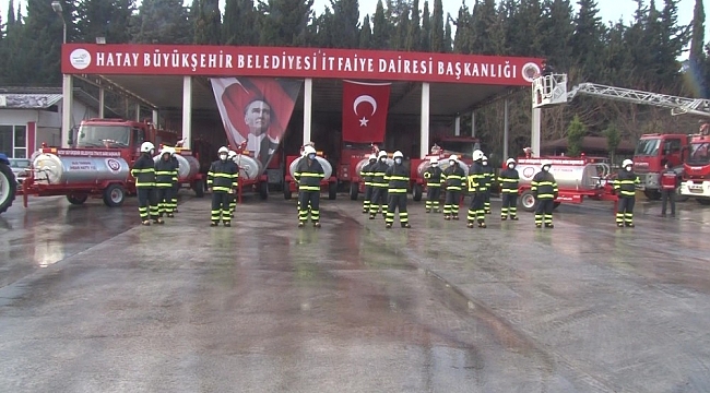 Hatay'da gönüllü itfaiyeciler göreve başladı