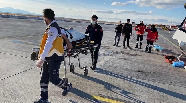 Helikopter ambulans 61 yaşındaki hasta için havalandı