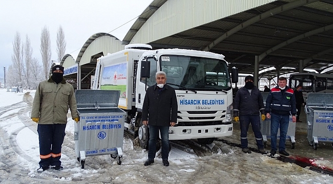 Hisarcık Belediyesine yeni hibe çöp aracı