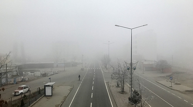 Iğdır yoğun sis altında