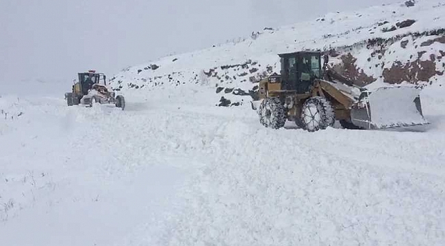 Iğdır'da karla mücadele çalışmaları devam ediyor