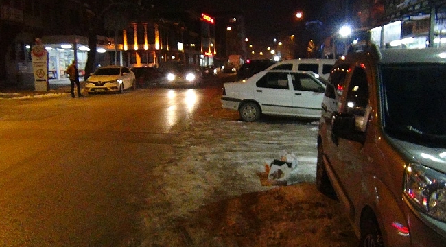 İnegöl'de hava buz kesti