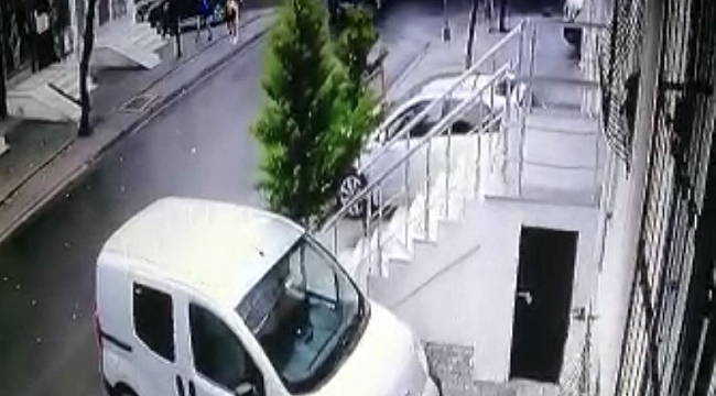 İstanbul'da ölümden saniyelerle kurtuluş kamerada