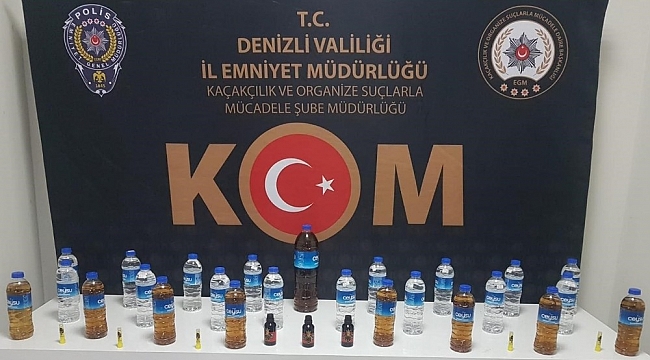 Kaçak alkolleri piyasaya süremeden yakalandı