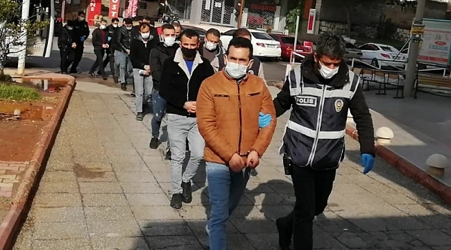 Kahramanmaraş'ta 22 kişi tutuklandı