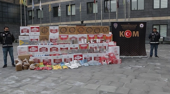 Kahramanmaraş'ta kaçakçılığa büyük darbe