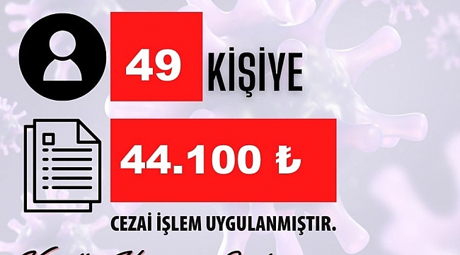 Karabük'te 56 saatlik kısıtlamayı ihlal eden 49 kişiye 44 bin 100 TL ceza kesildi