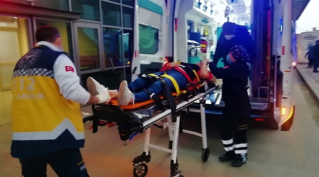 Karşıdan karşıya geçerken otomobilin çarptığı kadın yaralandı