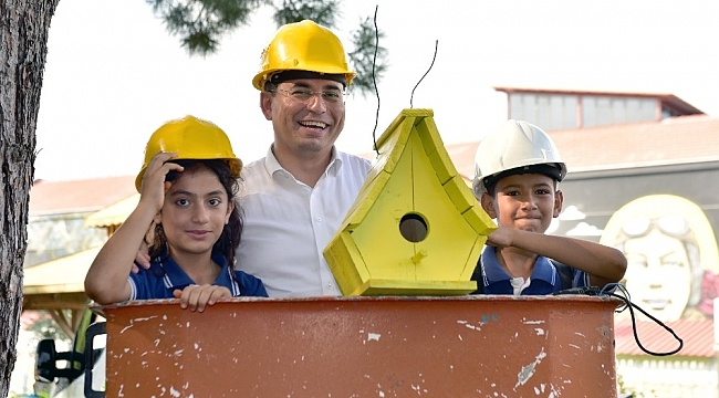 Kepez'den kuşlara için özel yuva