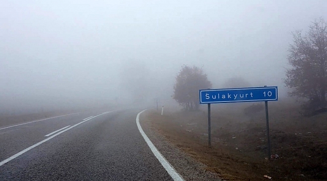 Kırıkkale'de sis etkili oldu