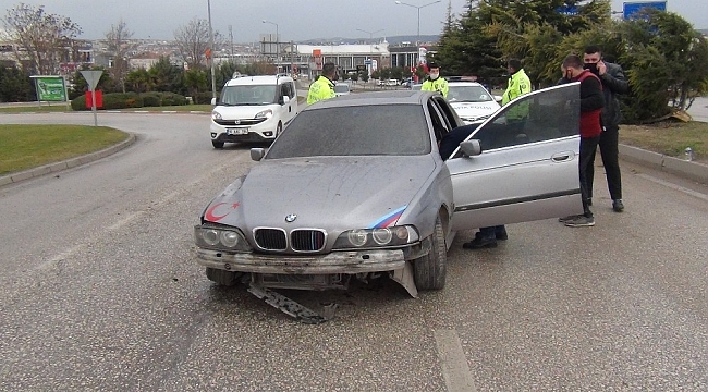 Kısıtlama saatinde yürekleri ağza getiren kaza