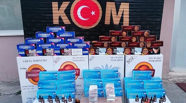 Kocaeli'de 152 bin 120 adet kaçak makaron ele geçirildi