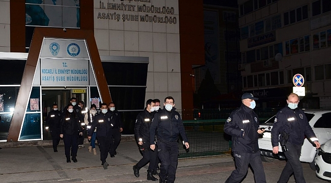 Kocaeli'de aranan 17 şüpheliye polis operasyonu