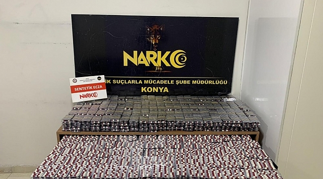 Konya'da 35 bin 616 uyuşturucu hap ele geçirildi