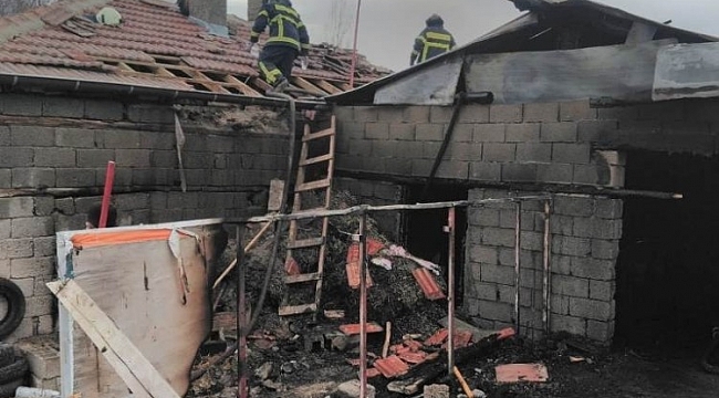 Konya'da ağıl yangını:38 küçükbaş hayvan telef oldu