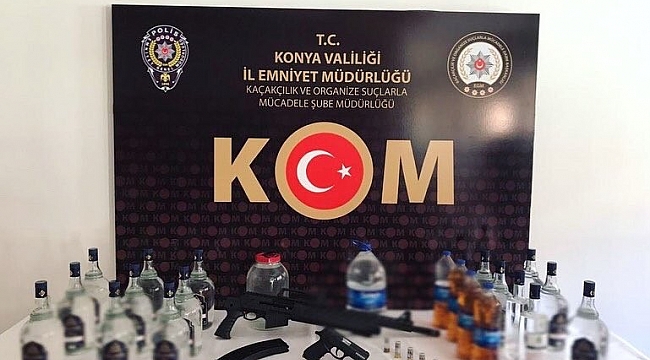 Konya'da sahte alkol yakalandı
