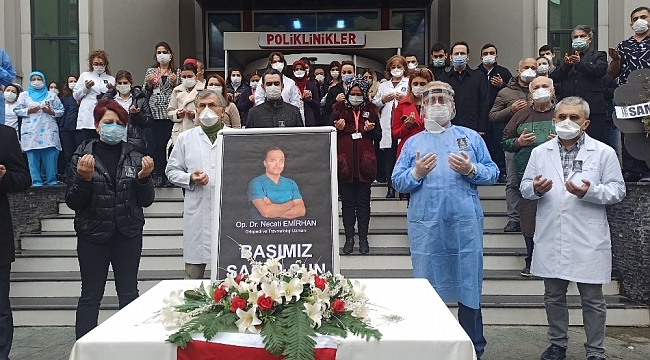 Korona virüsten hayatını kaybeden ortopedi doktoru için tören