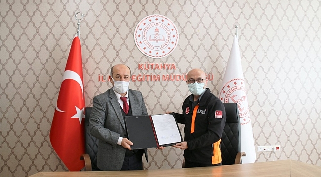 Kütahya MEM ile AFAD arasında karşılıklı işbirliği protokolü