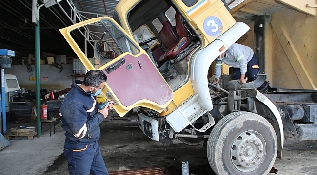 Makine İkmal tamir edip yeniliyor, Akdeniz Belediyesi tasarruf ediyor