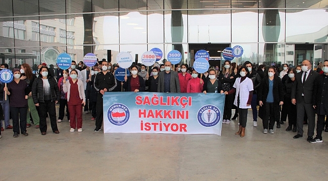 Manisa Sağlık Sen 'Seyyanen zam ve tek ödeme' taleplerini yineledi